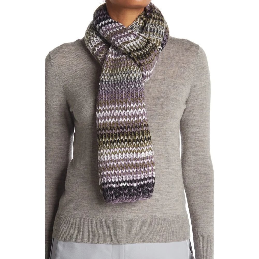 Frye & Co. Degrade Striped Knit Scarf